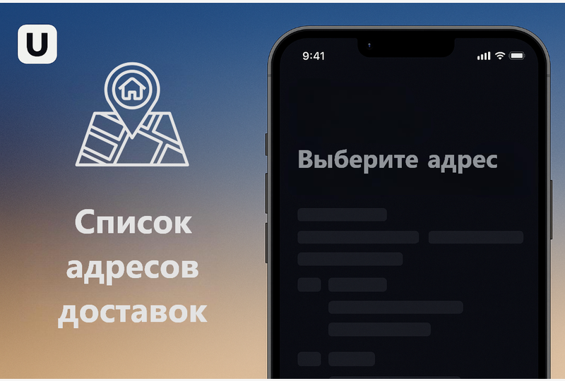 Список адресов доставок