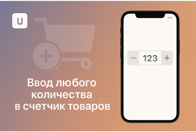 Ввод любого количества в счетчик товаров